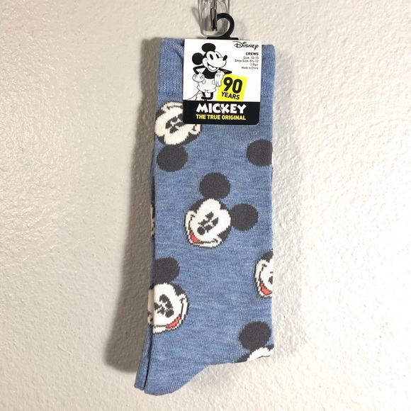 Disney Other - Light Blue Disney Mickey Mouse Novelty Crew Socks